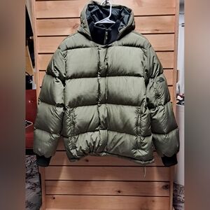 The North Face Olive Green Puffer Jacket